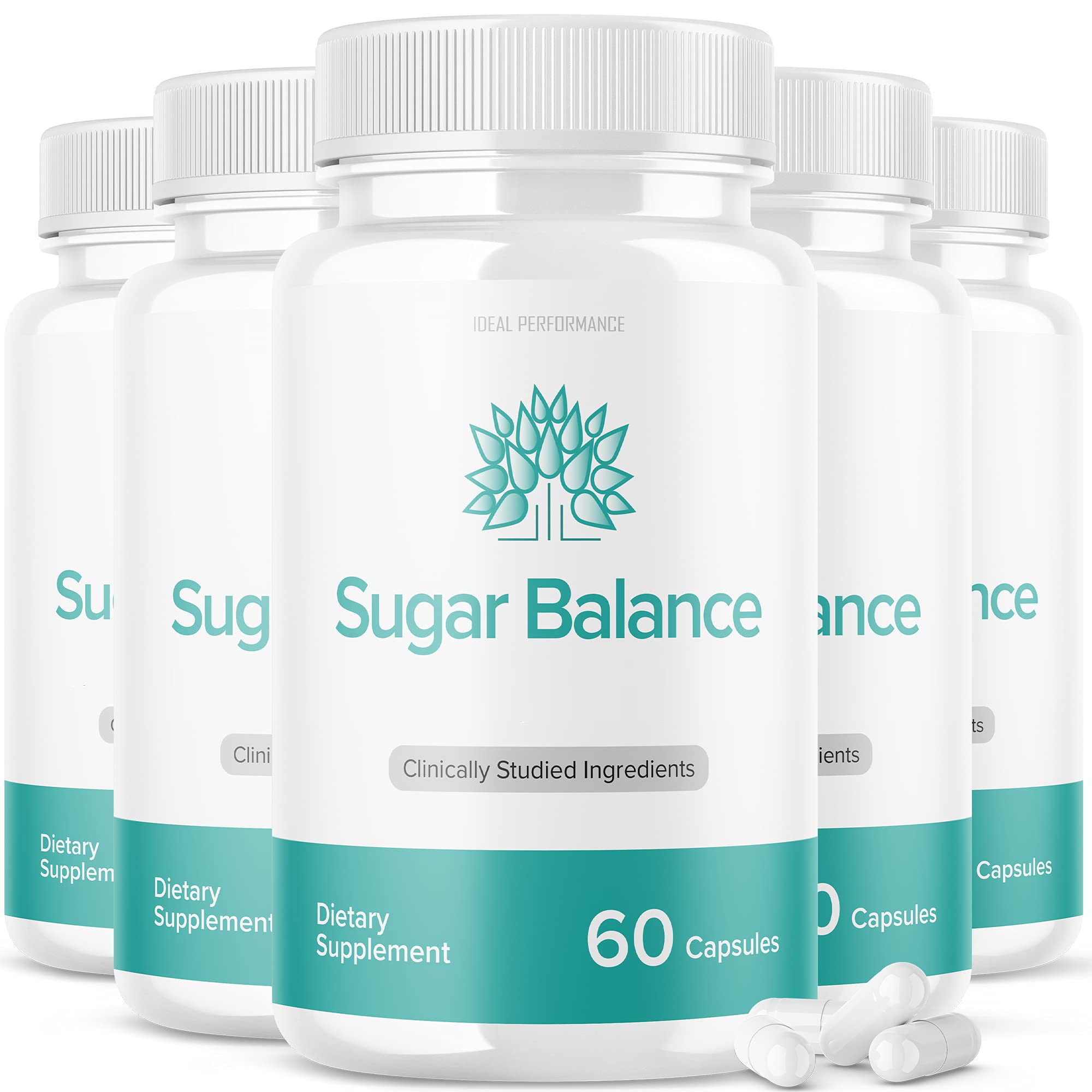 SugarBalance 5 pack capsules bottle with 300 capsules