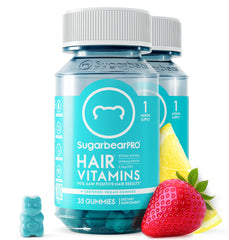 SugarbearHair front packaging showing two bottles and certification badges