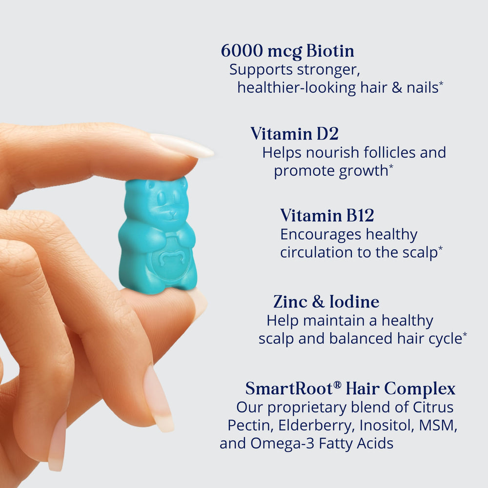 Close-up of SugarBearPro hair vitamin gummies