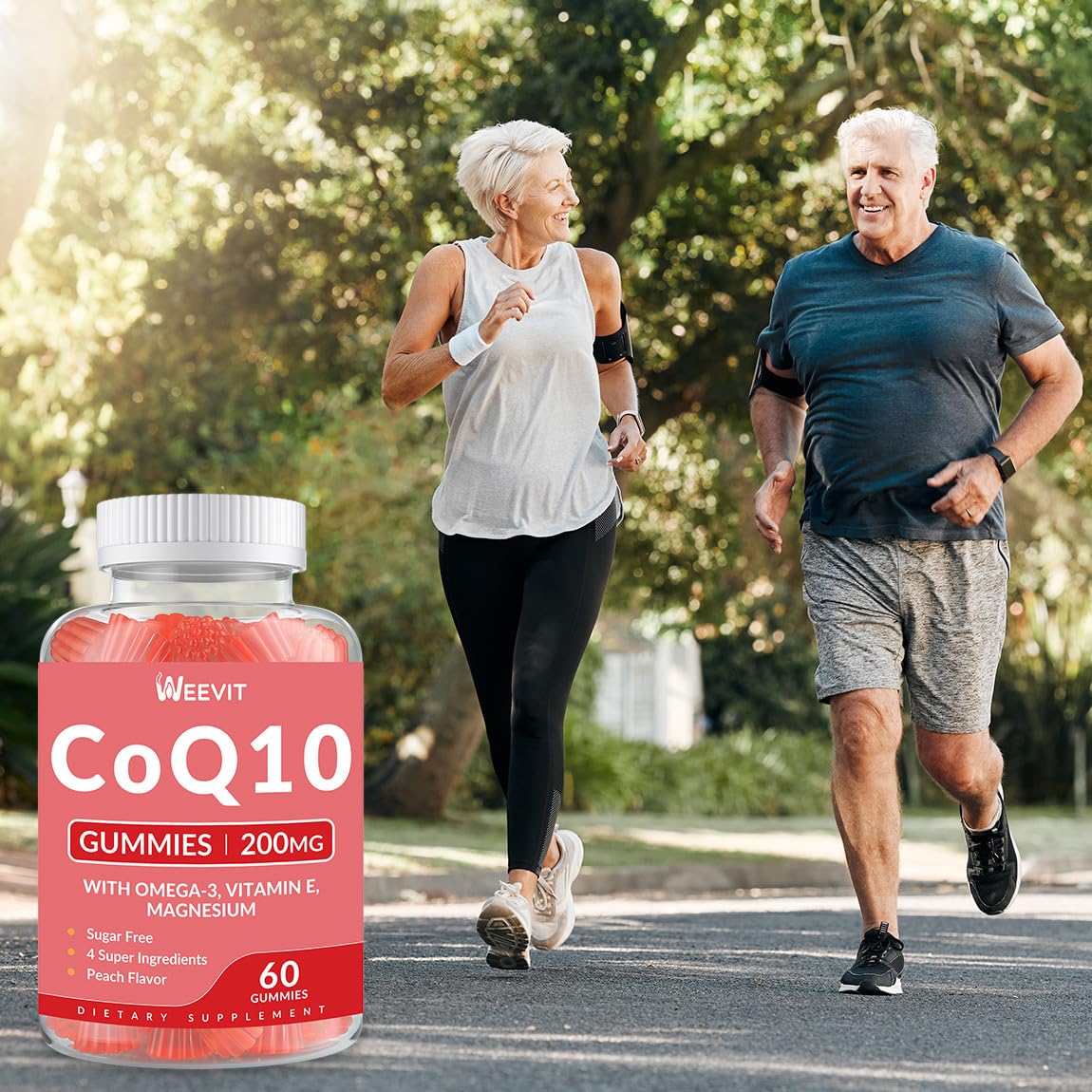 Box packaging for Sugar Free CoQ10 Gummies 200mg