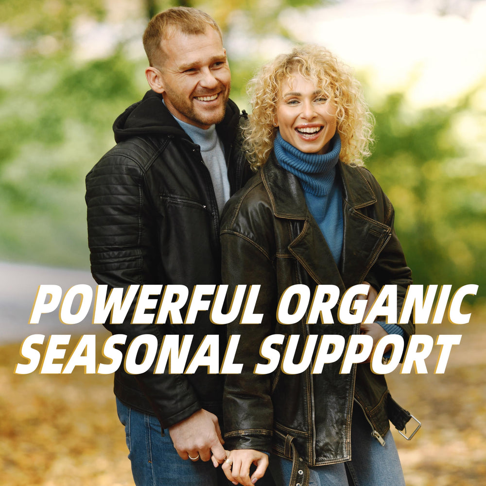 Non-GMO and vegan certification icons on packaging