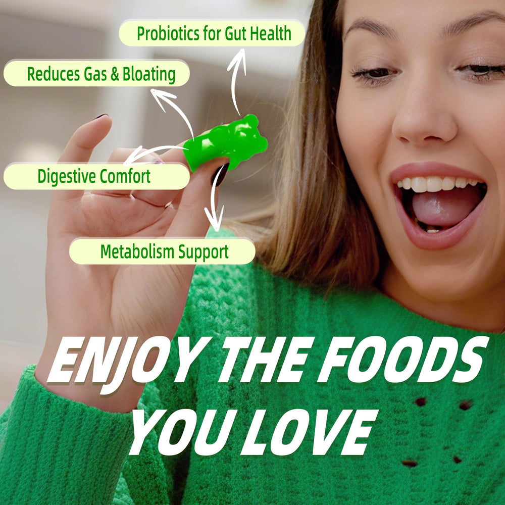 Gummy candies close-up showing texture and shape