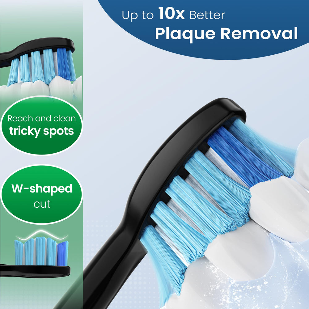 Gentle premium bristles close-up for gums