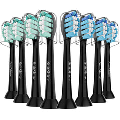 SuitShine black 8-pack replacement toothbrush heads for Philips Sonicare – image 1