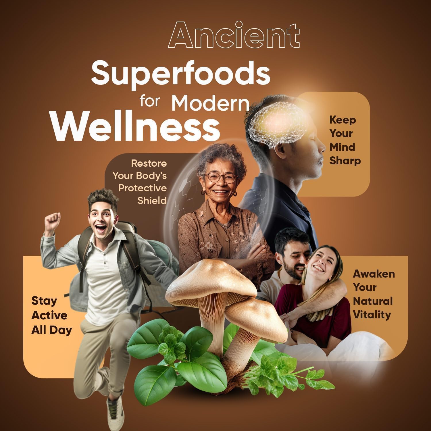 Mushroom coffee powder being prepared in a cup