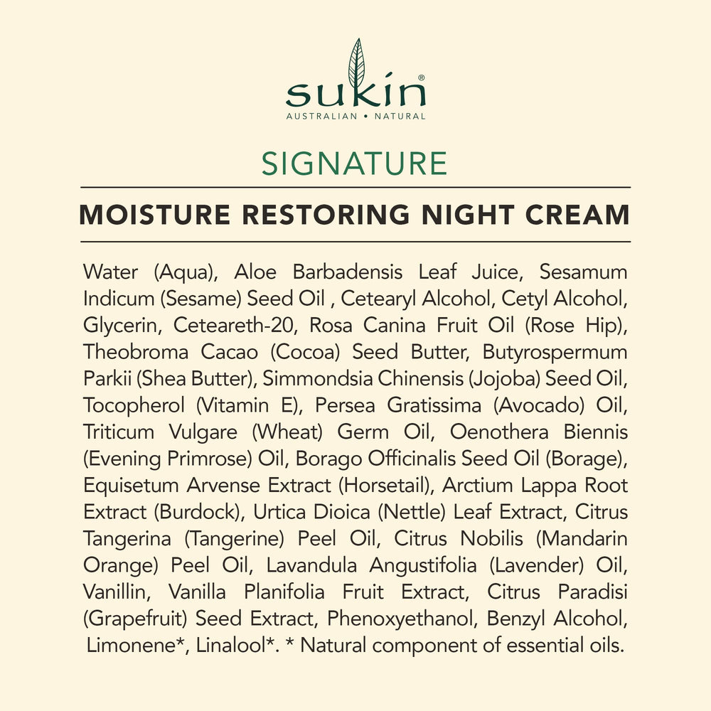 Close-up of creamy texture of Sukin Night Cream