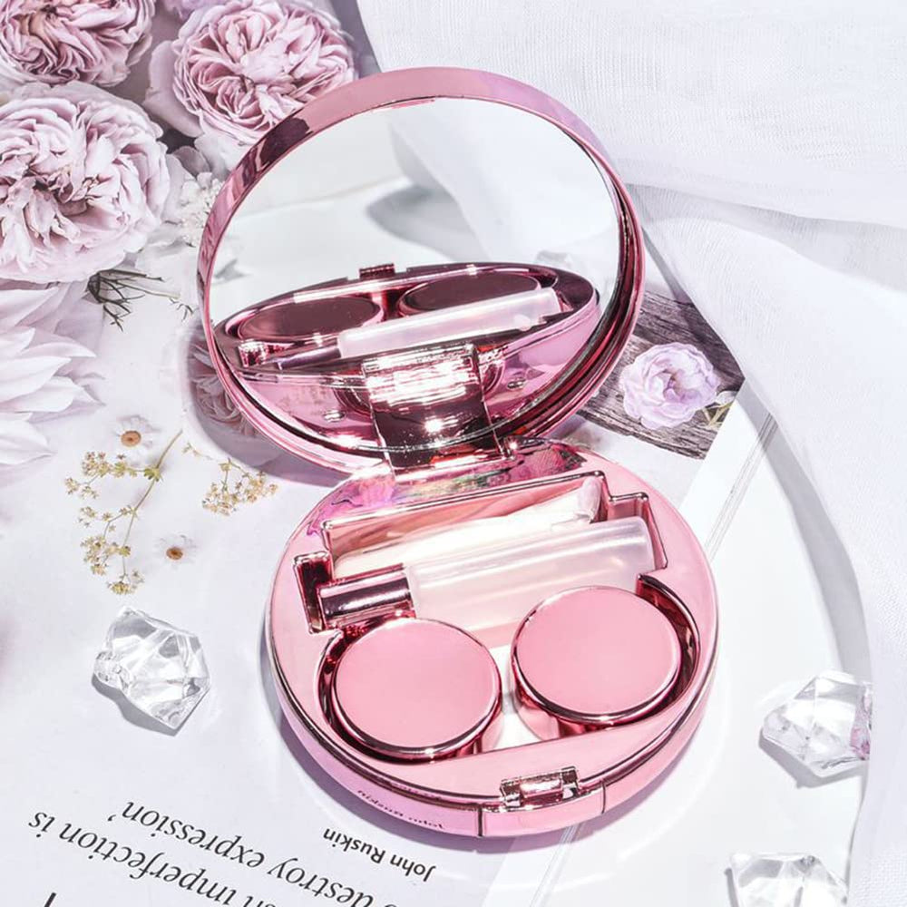 Open case showing lens storage compartments and built-in mirror