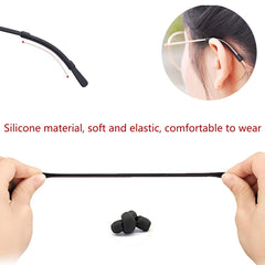 SUKPSY Black silicone eyeglass ear cushions