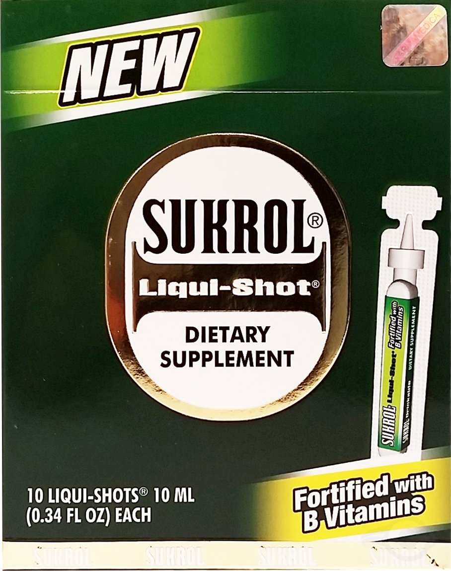 Sukrol Liquid Shot dietary supplement bottle