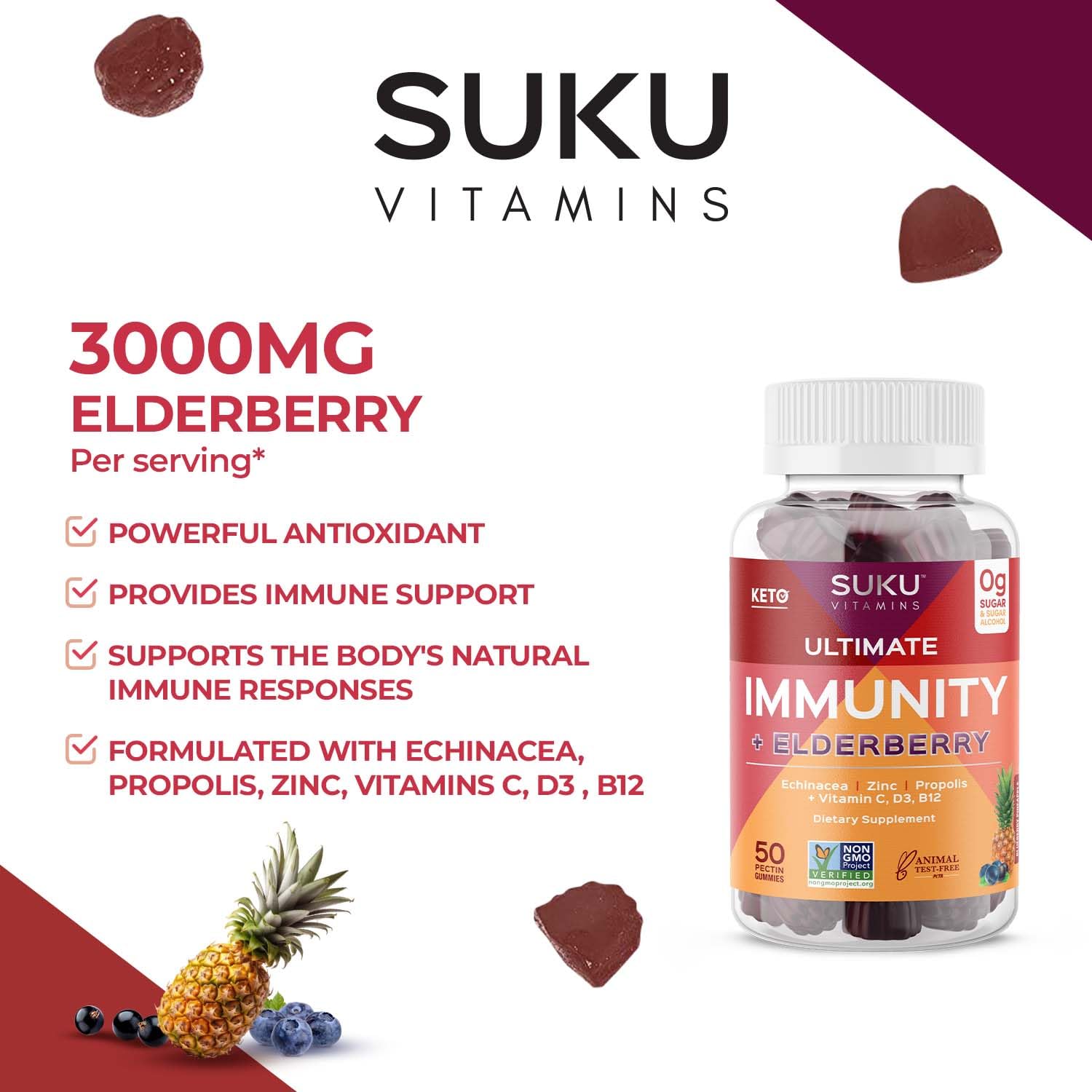 Easy-to-chew gummies being served for daily immune support