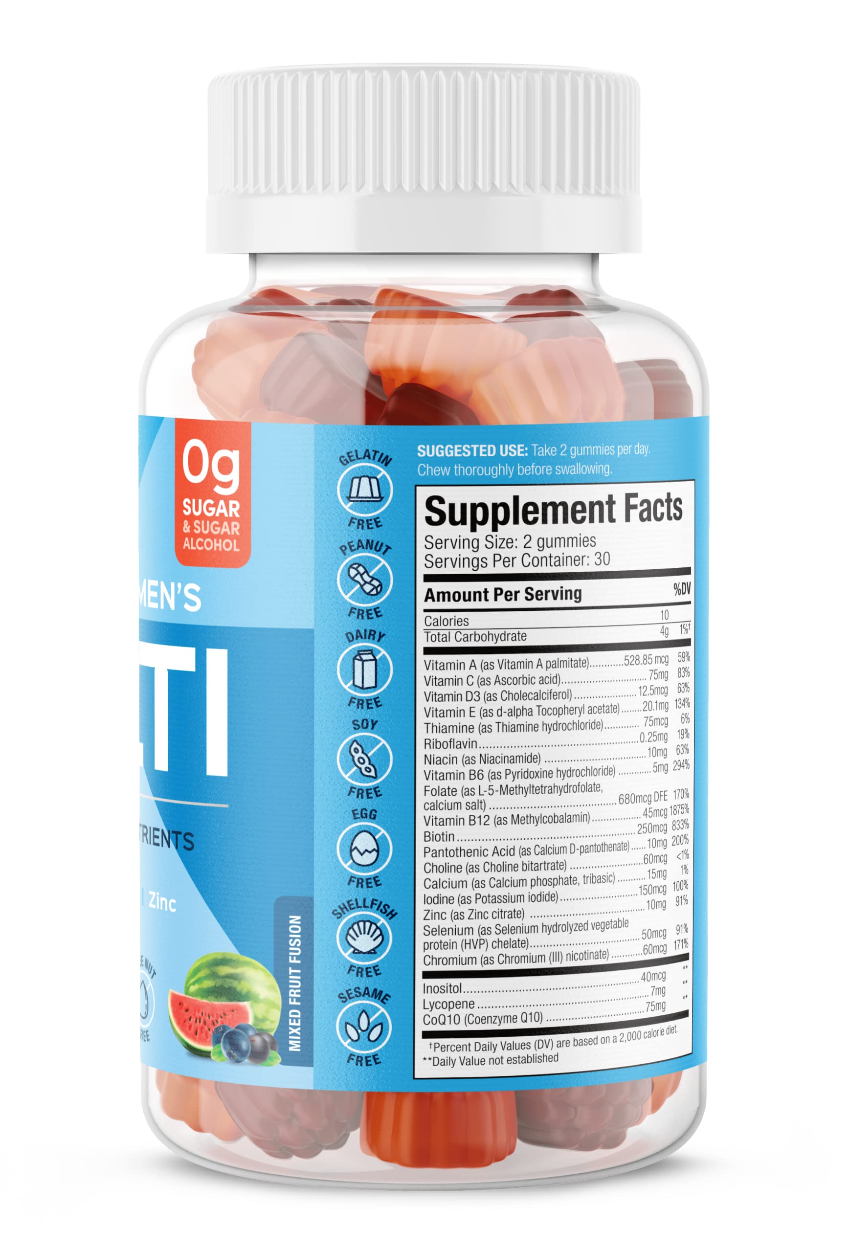 Front view of SUKU Multivitamin Gummies 60 count bottle