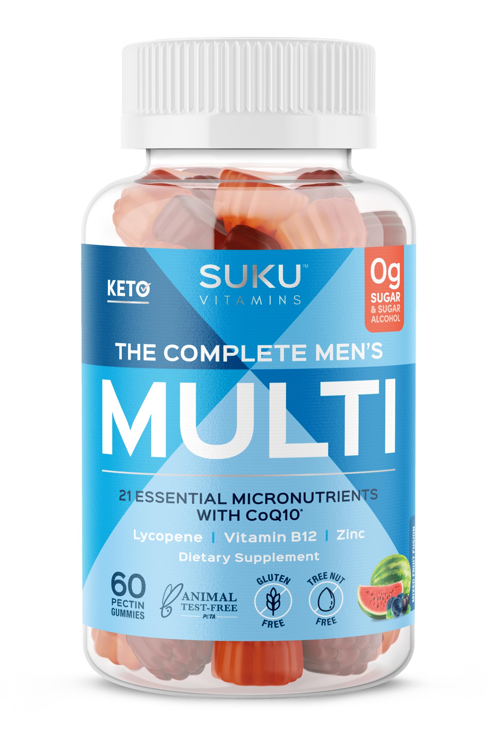 SUKU Men's Daily Multivitamin Gummies bottle packaging