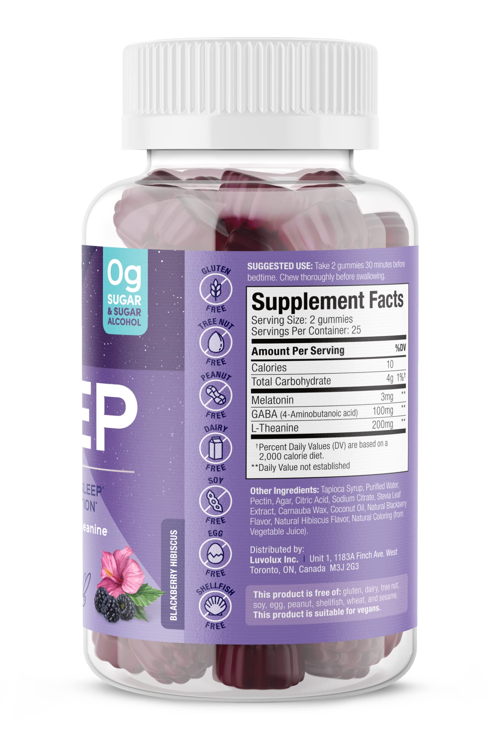 Box and bottle packaging for SUKU Restful Sleep Gummies