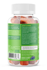 Nutrition facts panel on SUKU gummy bottle