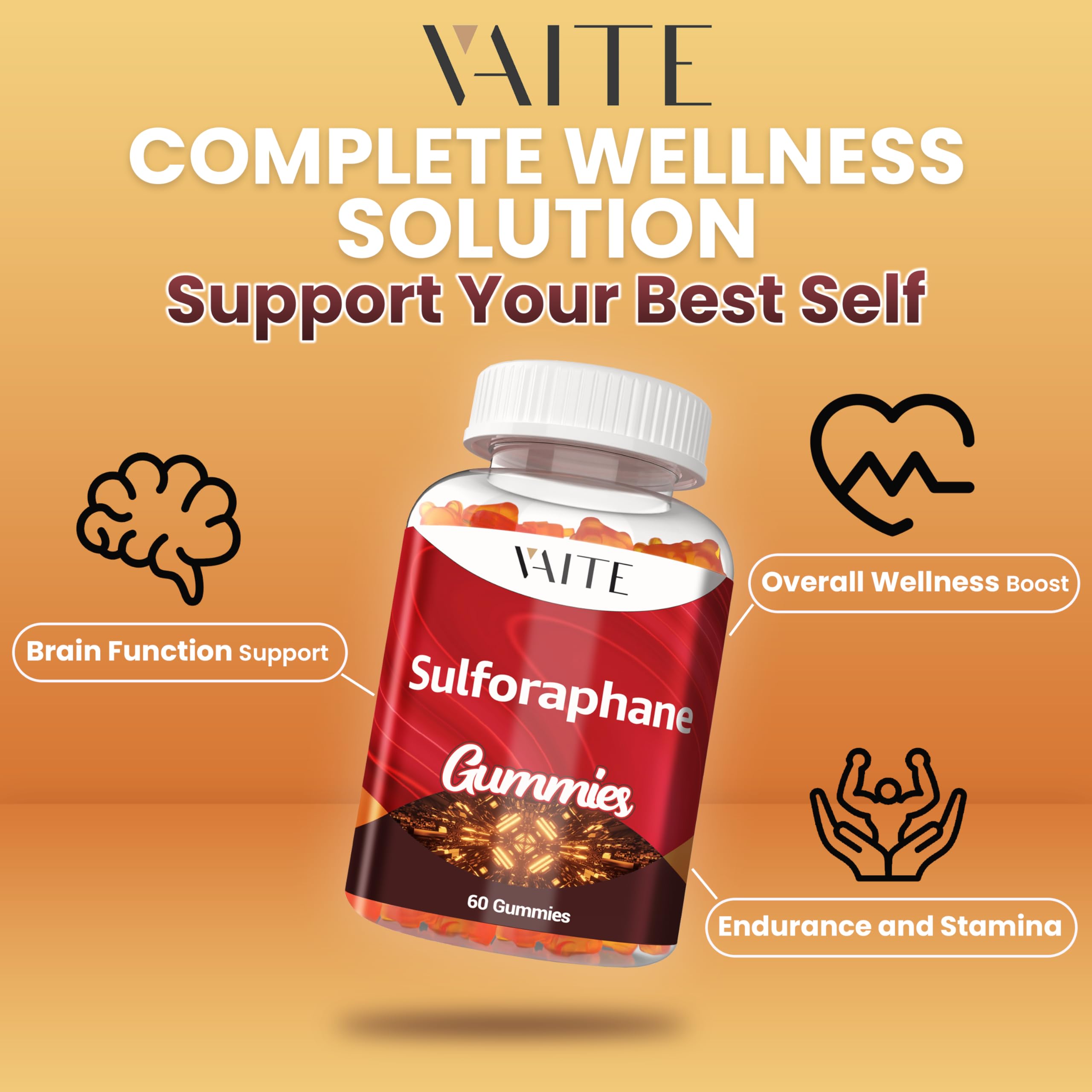 Close-up of Sulforaphane Glucosinolate gummy