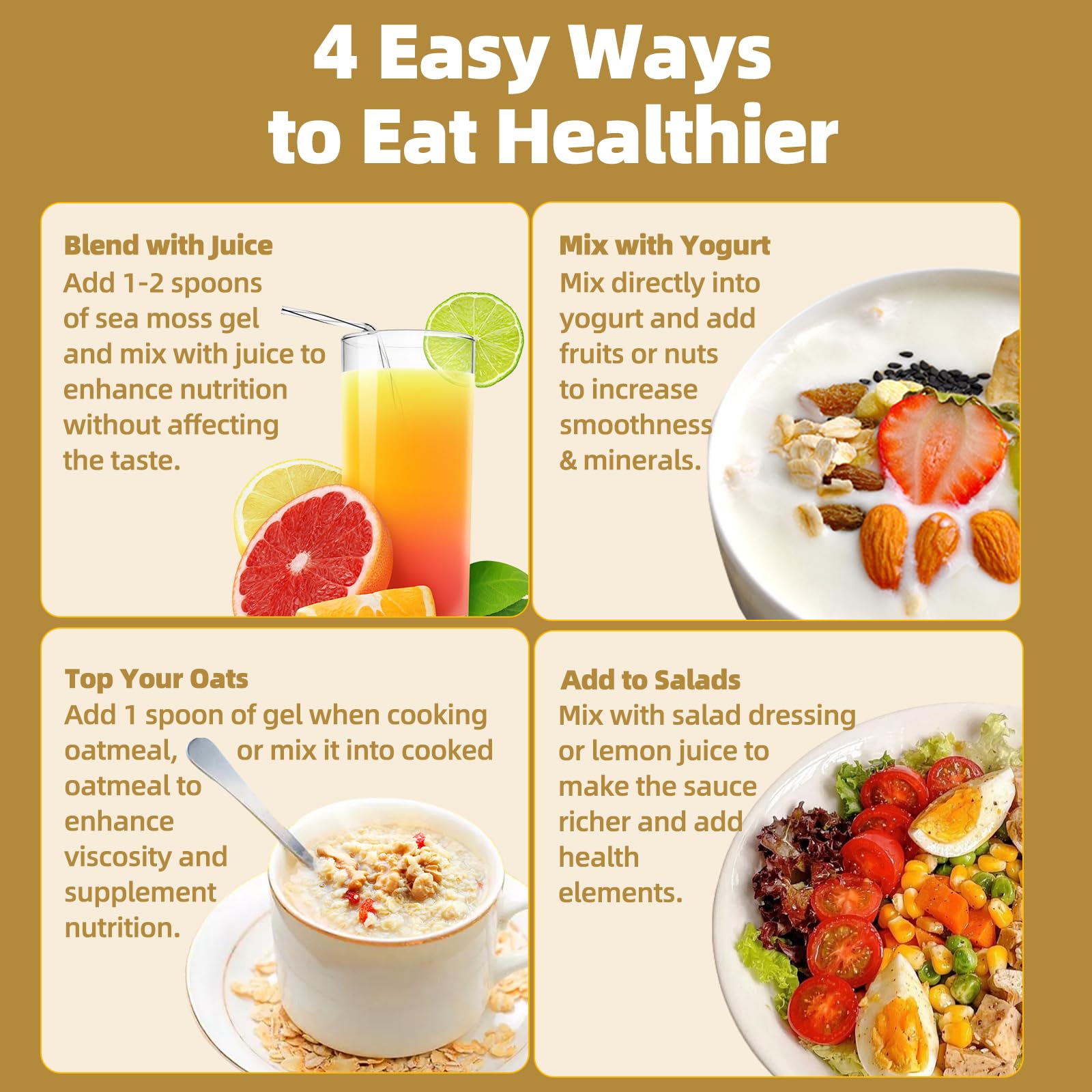 Bladderwrack and minerals in SumDIP Sea Moss Gel