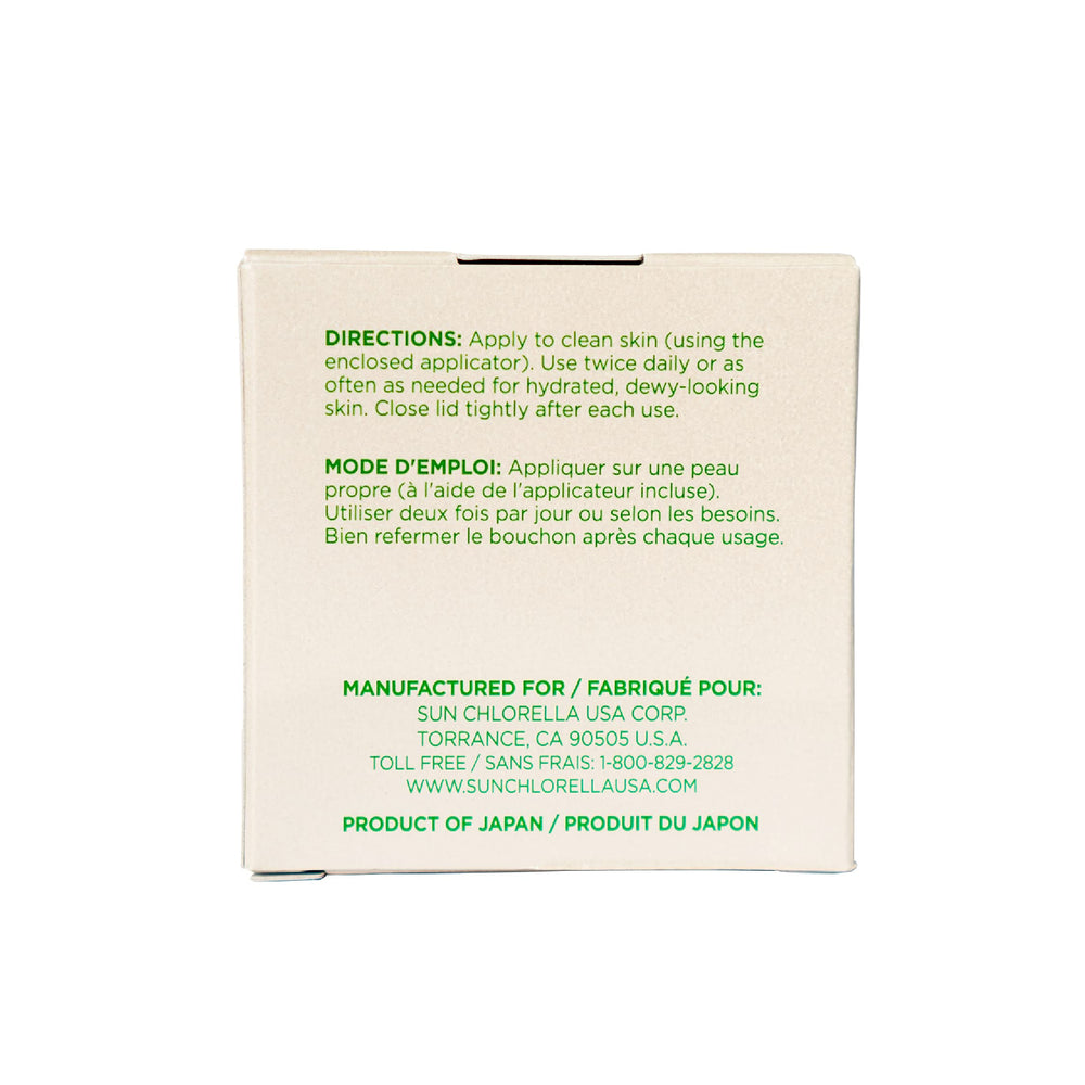 Sun Chlorella Cream Face Moisturizer texture swirls reveal rich hydration and smooth finish for dry skin