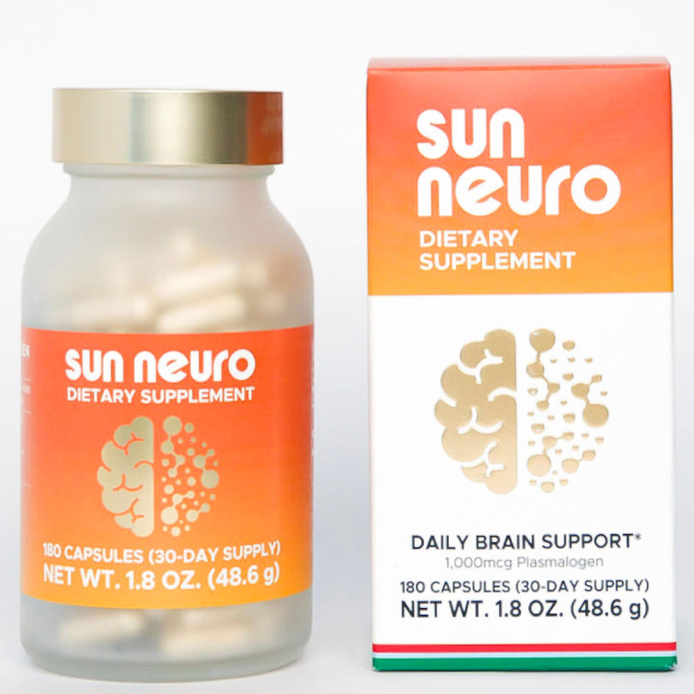 Bottle of Sun Neuro Nootropic Brain Supplement with 180 capsules