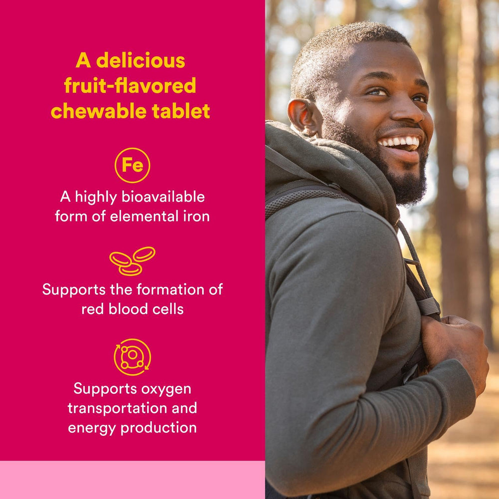 Close-up of SunActive iron form on label