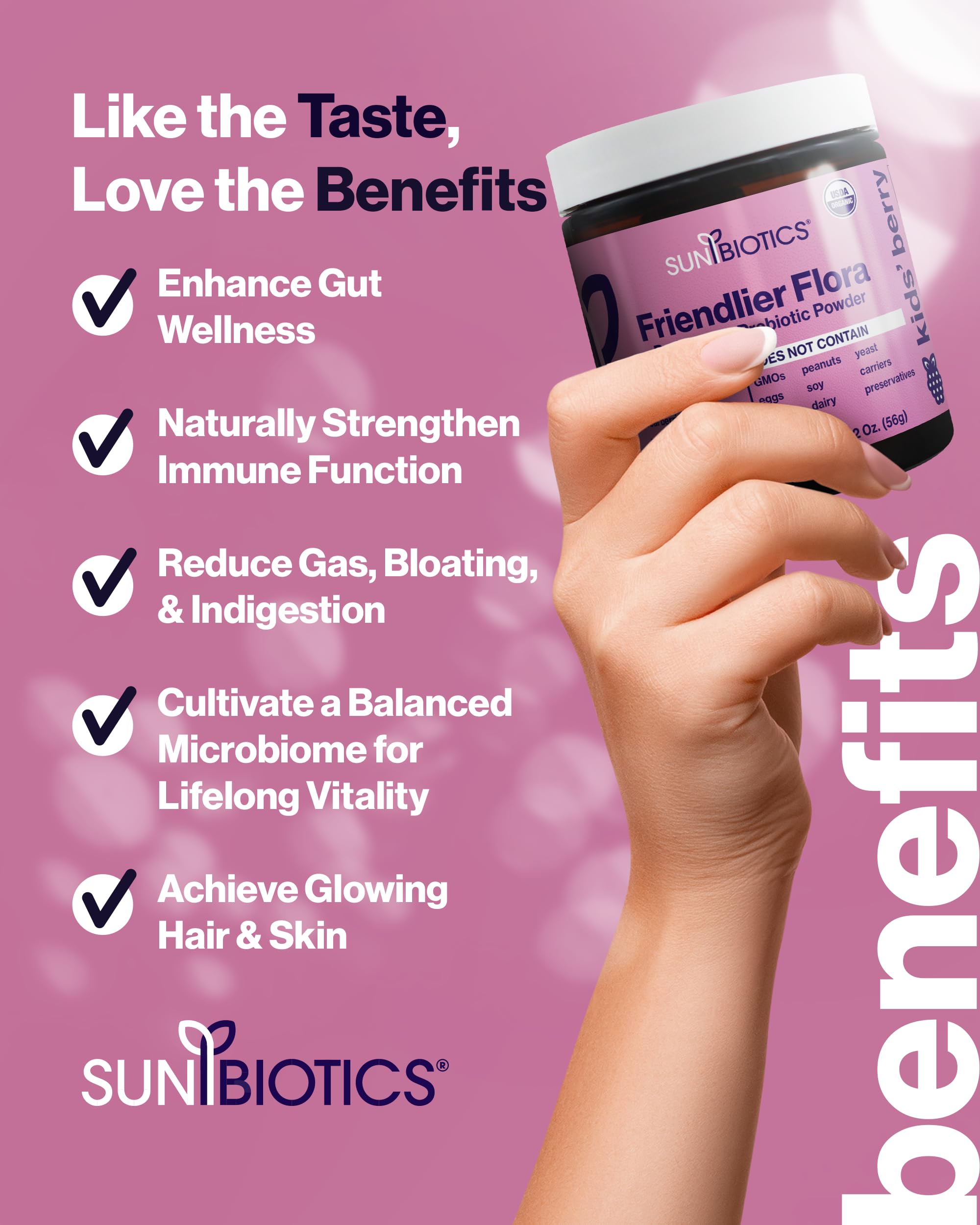 Illustration of the five probiotic strains included