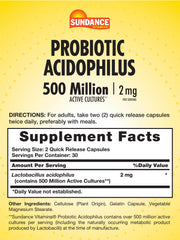 Close-up of Sundance Acidophilus Probiotic bottle