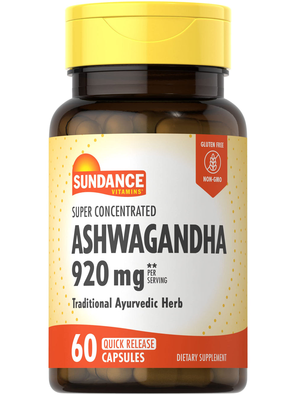 Sundance Ashwagandha 920mg bottle label