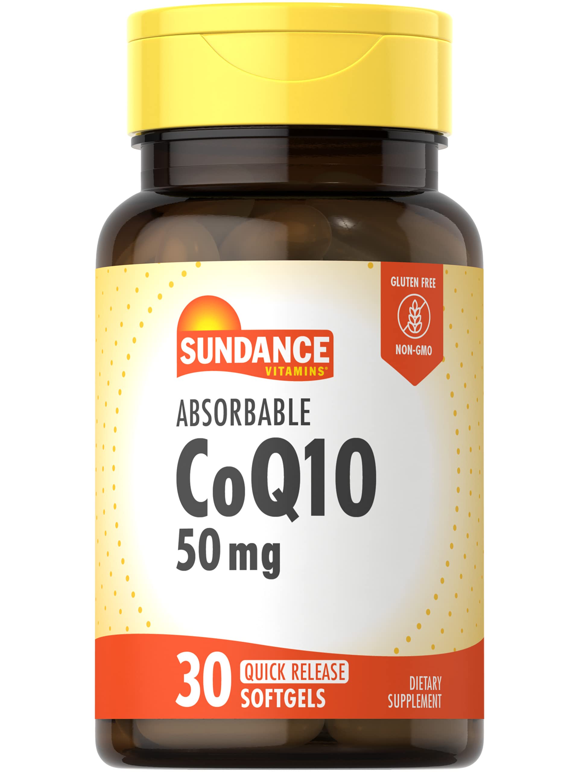 Sundance CoQ10 50mg bottle – 30 absorbable softgels