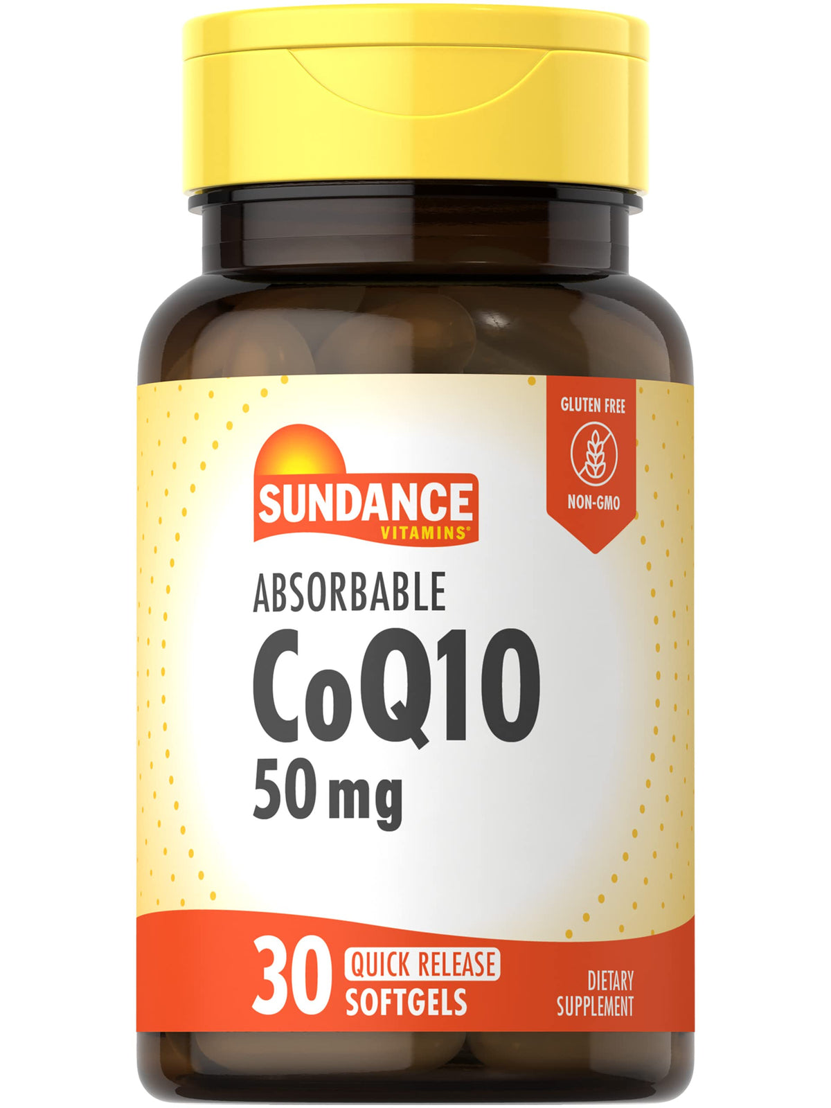 Sundance CoQ10 50mg bottle – 30 absorbable softgels