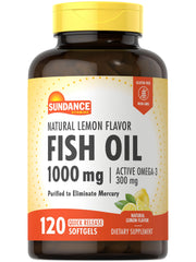 Bottle of Sundance Fish Oil Softgels 1000mg
