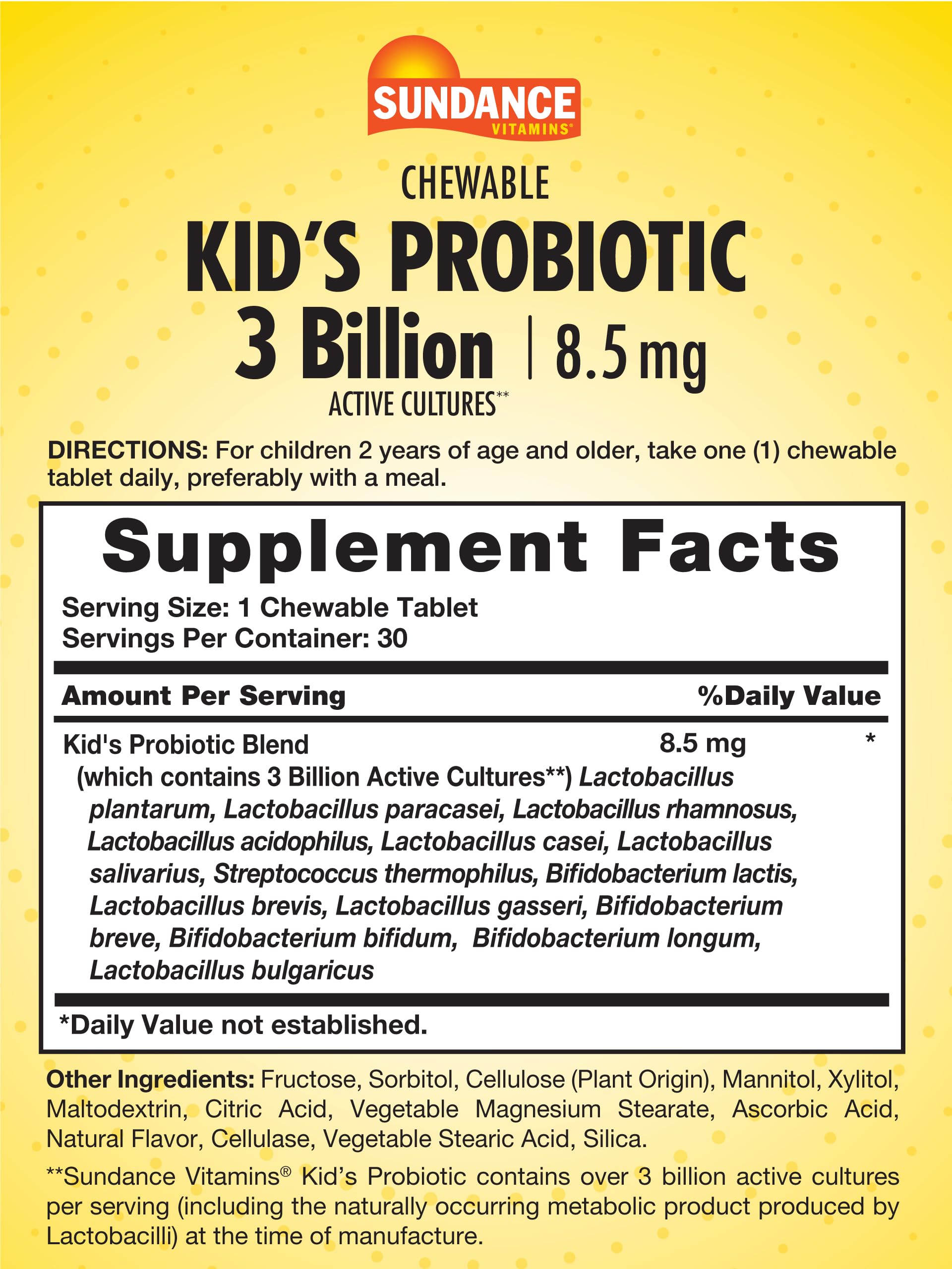 Close-up of Sundance Kid's Berry Probiotic chewables