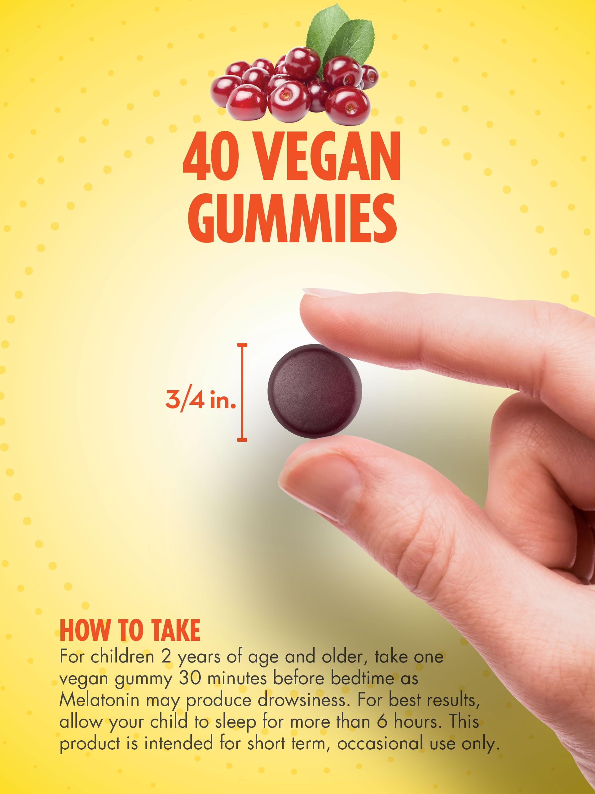 Vegan, non-GMO, gluten-free Sundance Kid's Melatonin Gummies packaging