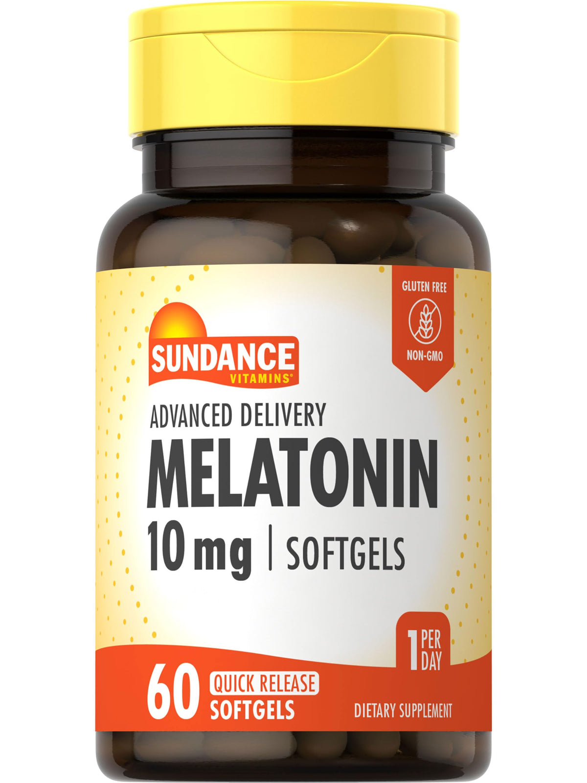 Sundance Melatonin 10mg 60 softgels bottle front