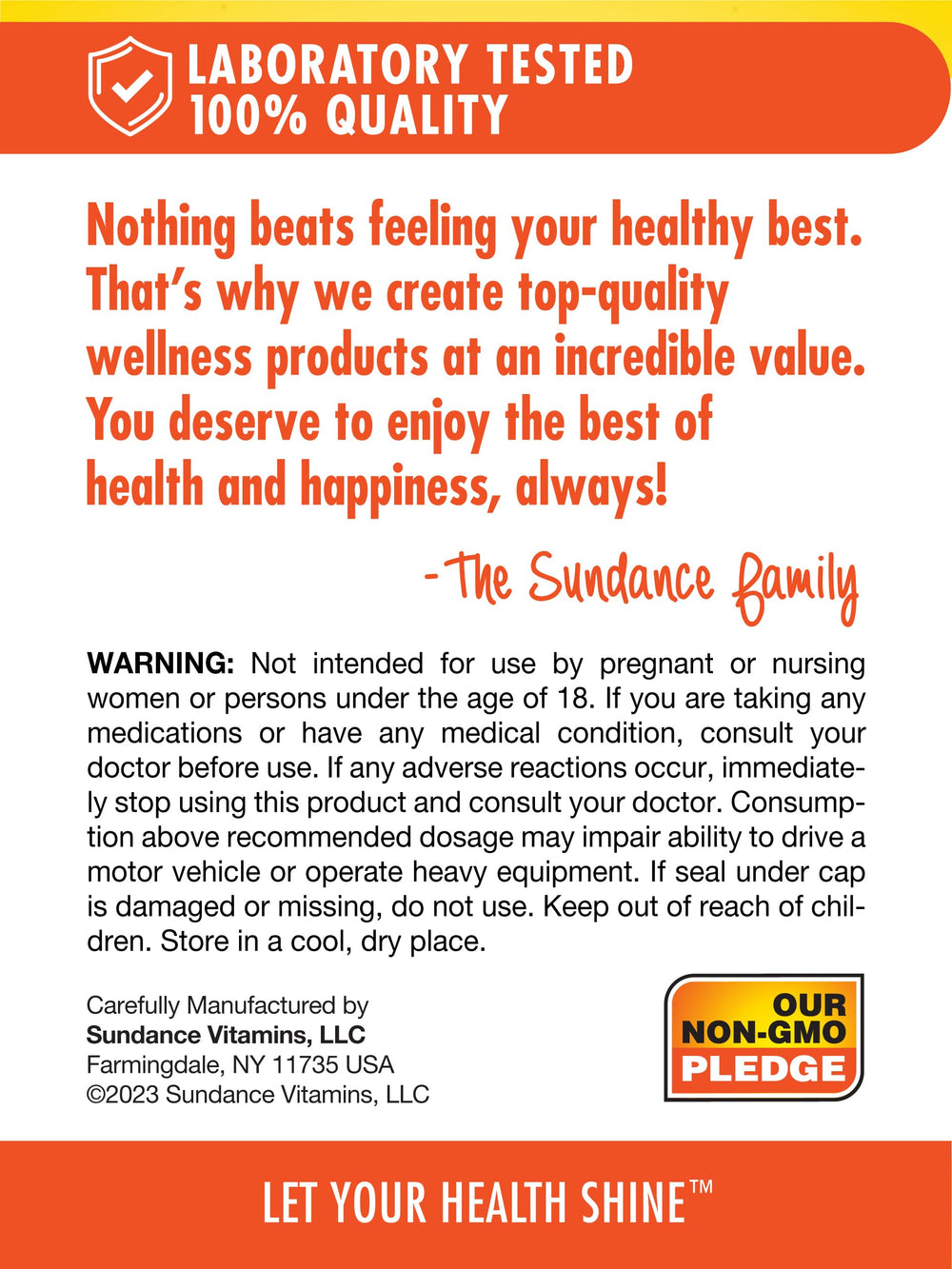 Berry-flavored Sundance Melatonin packaging close-up