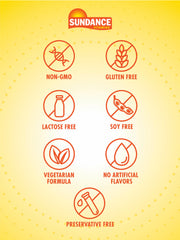 Sundance Melatonin 5mg label highlighting vegetarian and gluten-free claims