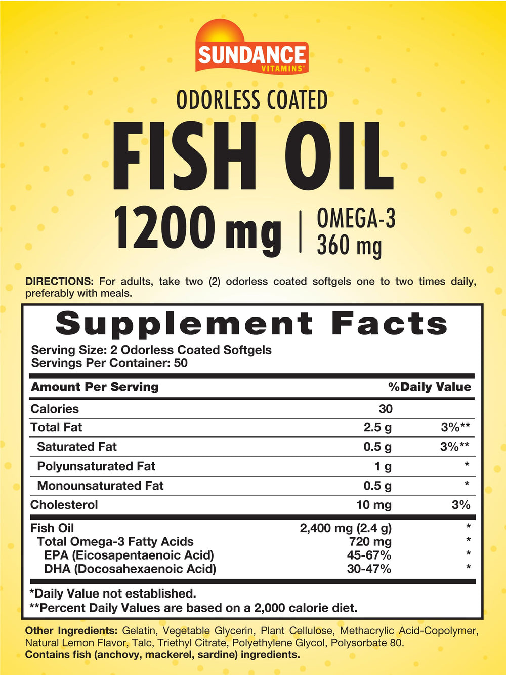 Close-up of odorless lemon-flavored softgels