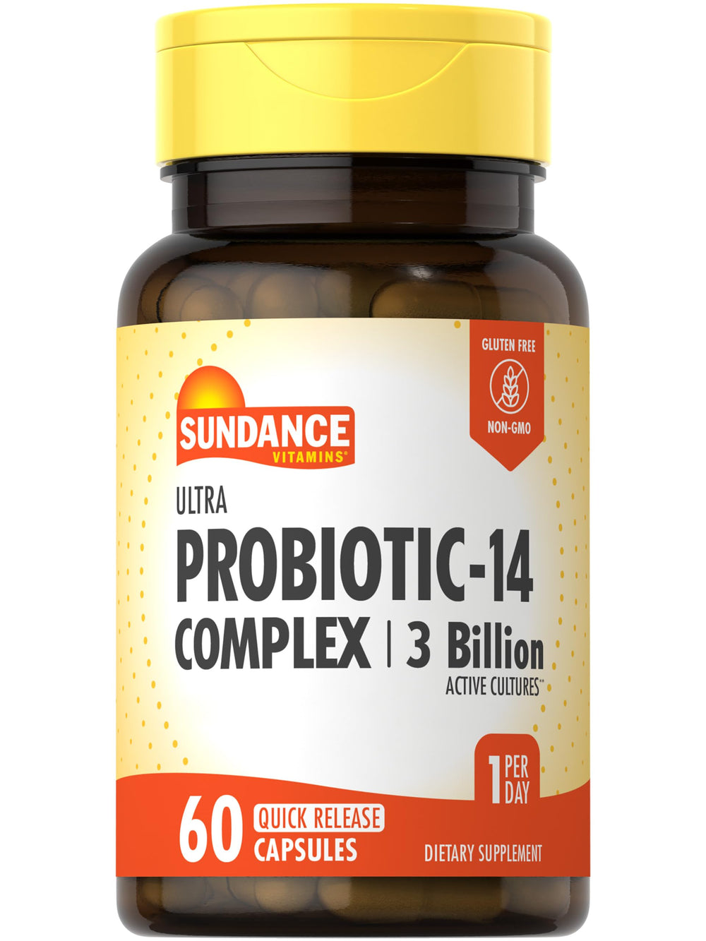 Bottle of Sundance Probiotic-14 Complex with 60 capsules