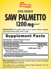 Sundance Saw Palmetto 1200mg quick-release capsules