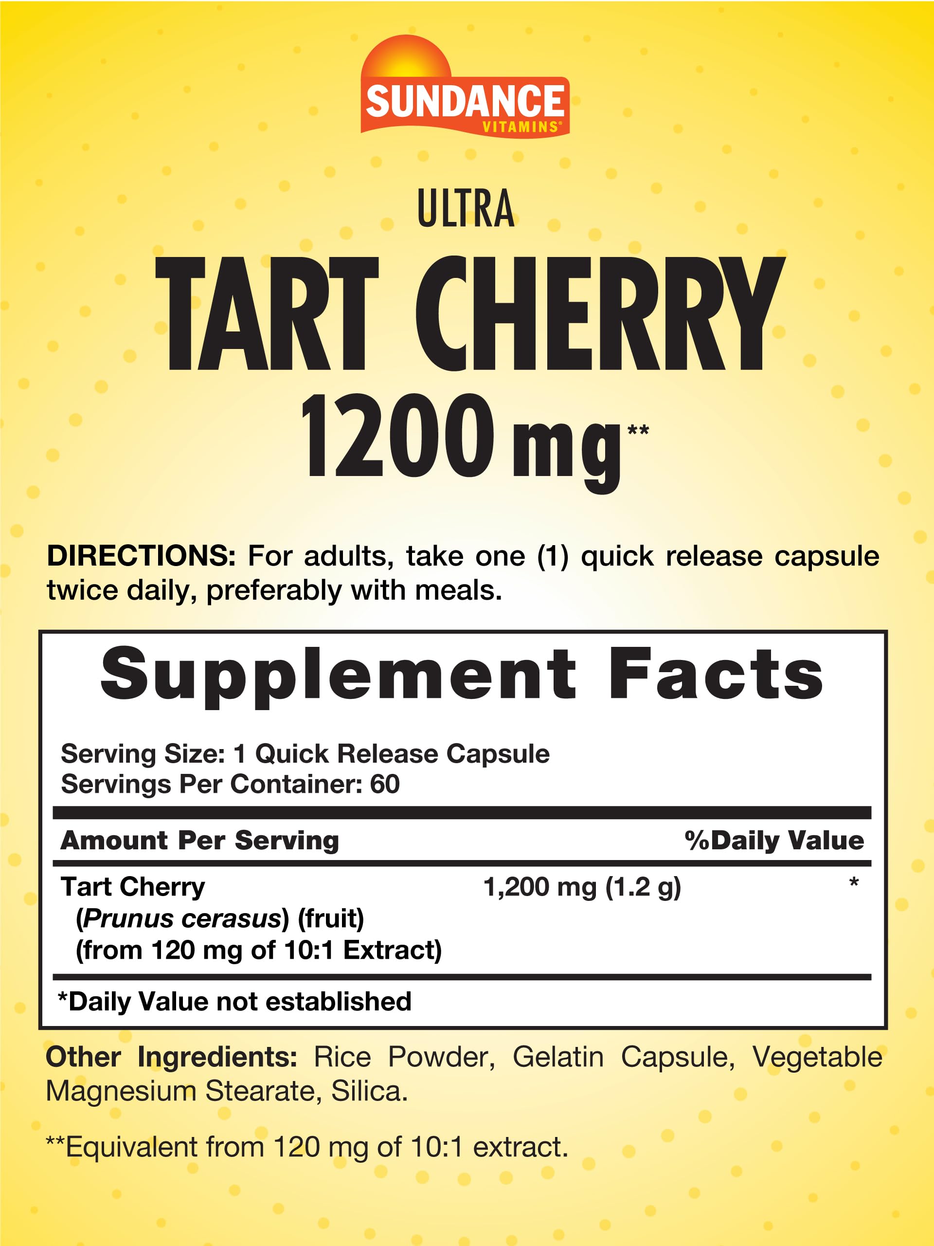 Close-up of Tart Cherry 10:1 extract capsule