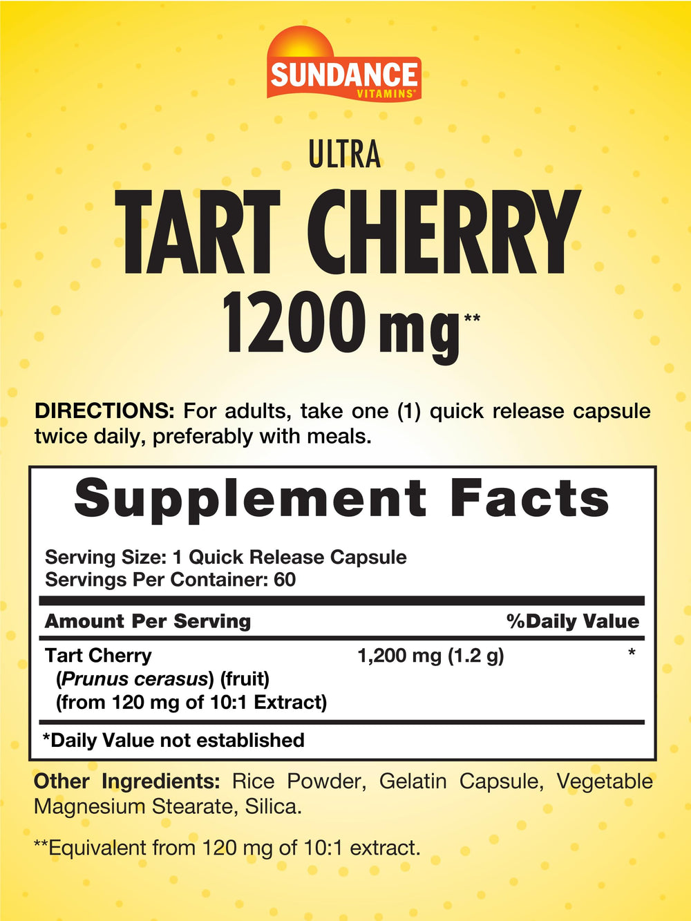Close-up of Tart Cherry 10:1 extract capsule