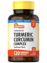 Sundance Turmeric Curcumin Complex bottle with capsules