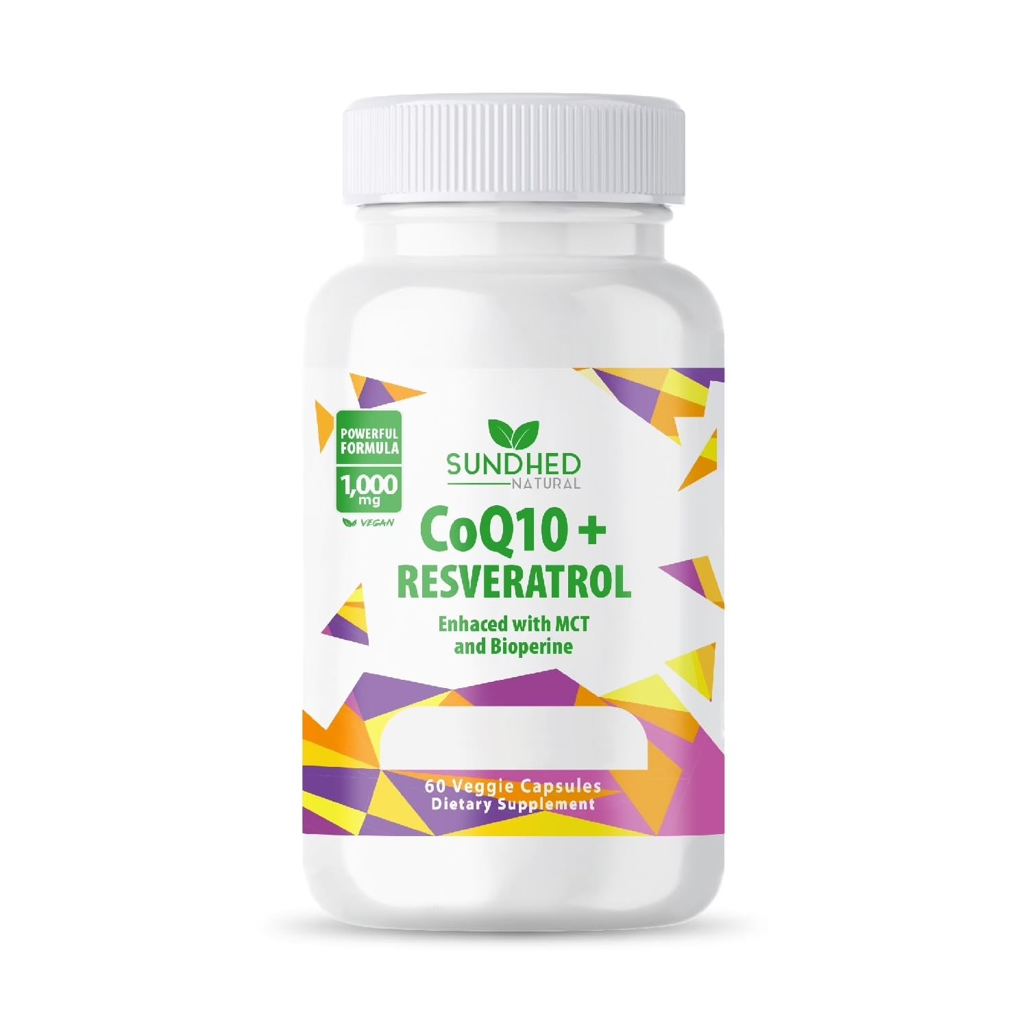 Bottle of Sundhed Natural CoQ10 capsules (hero image)