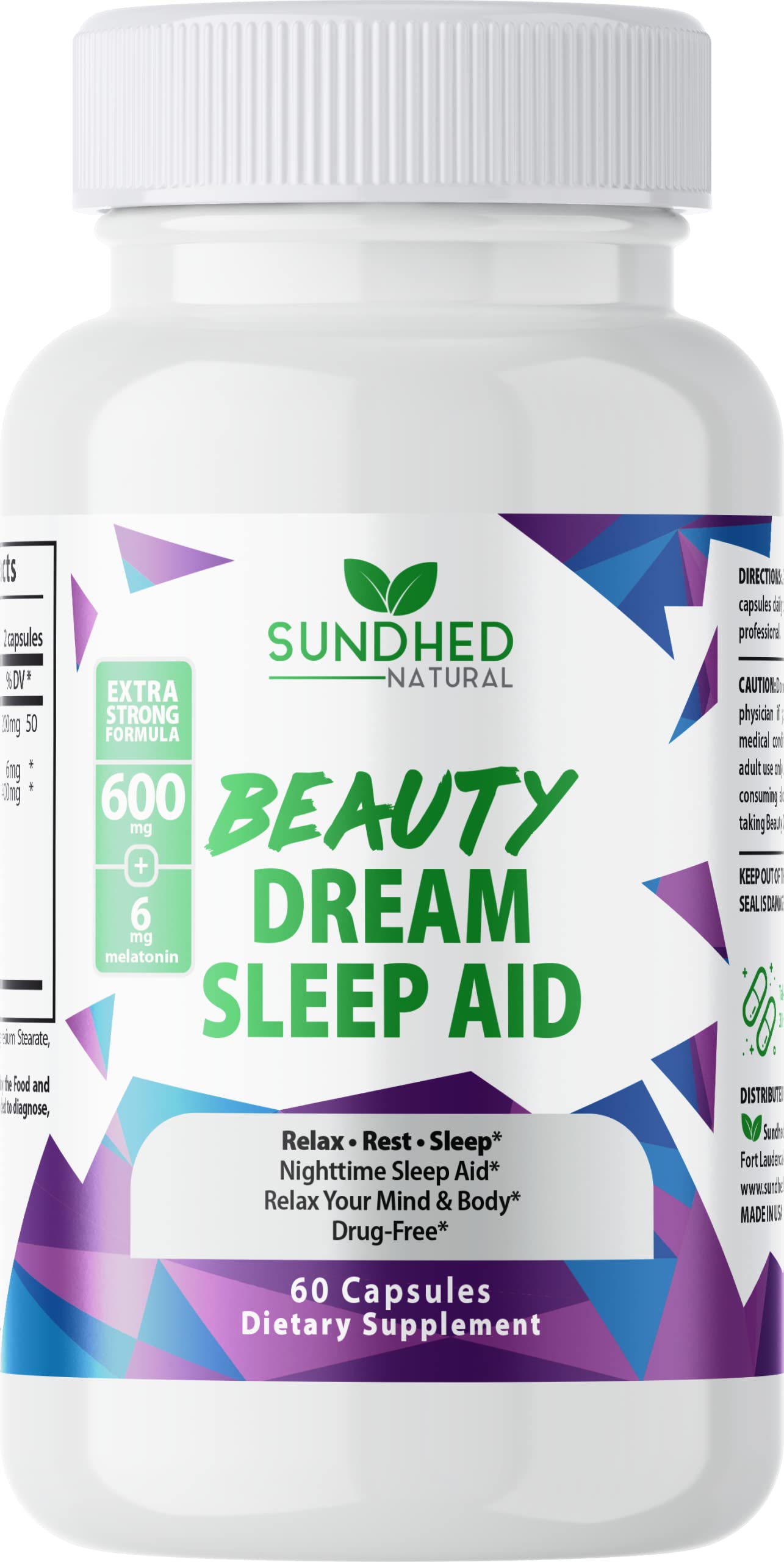 Bottle of Sundhed Natural Sleep Aid with label visible