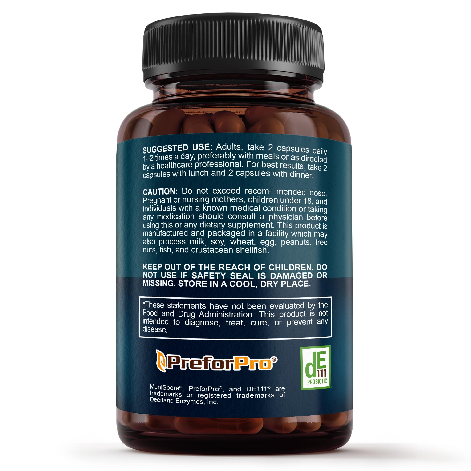 Close-up of Sunergetic 4-in-1 probiotic bottle