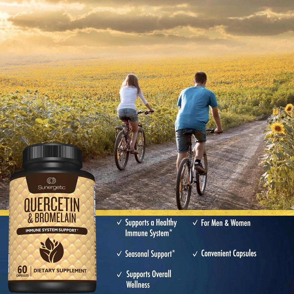 Quercetin 1000mg per serving label for Sunergetic supplement