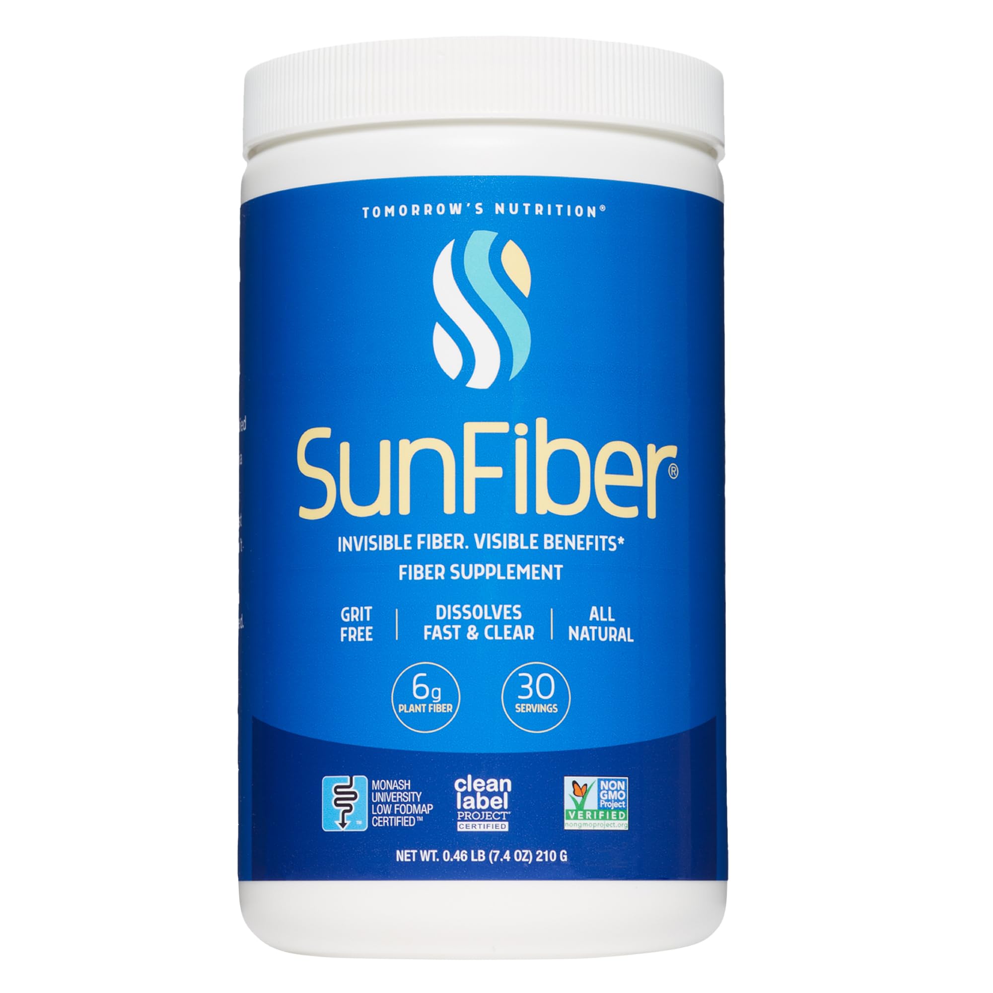 Tomorrow's Nutrition Sunfiber bottle and packaging