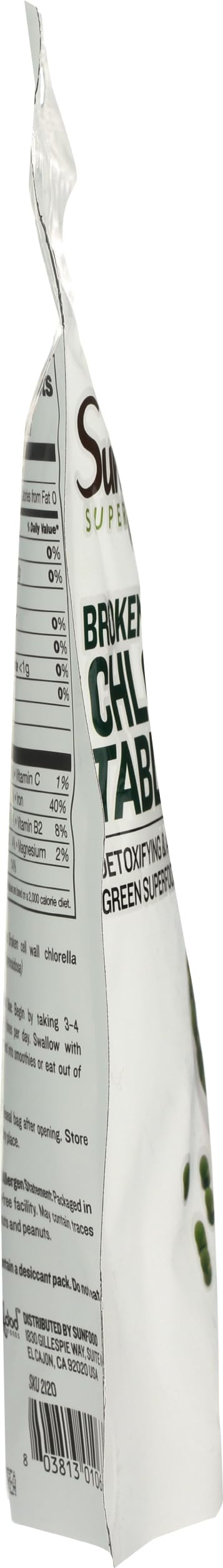 Sunfood Chlorella packaging and 4 oz bag