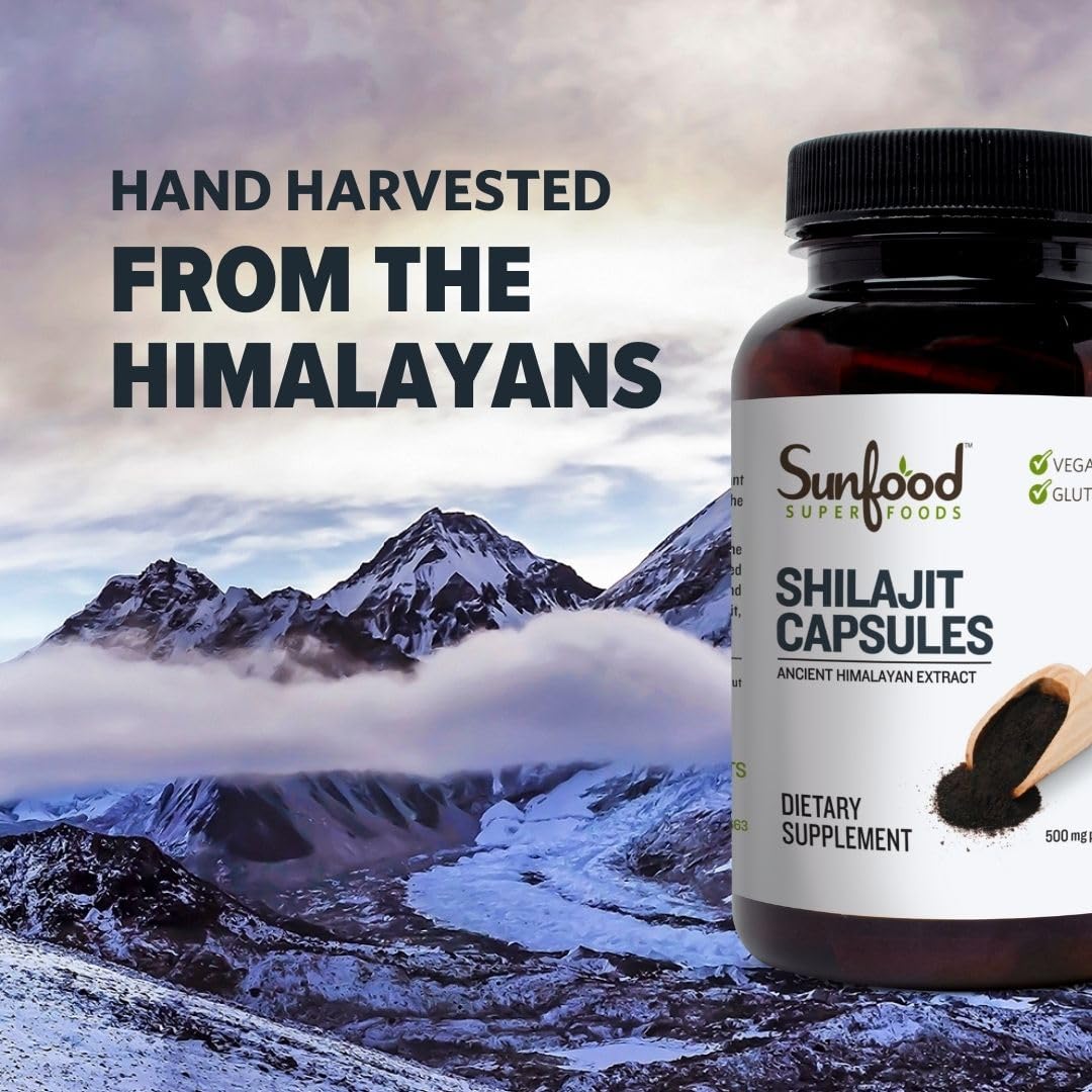 Sunfood Shilajit Capsules packaging in retail display