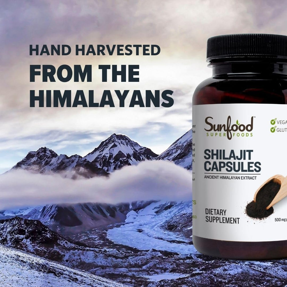 Sunfood Shilajit Capsules packaging in retail display