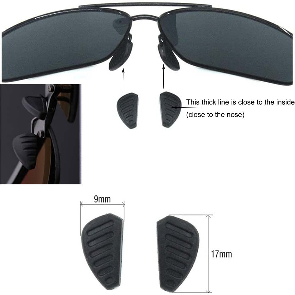 Open package showing three pairs of replacement nose pads