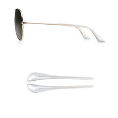 Clear replacement temple tips for metal eyeglasses with anti-slip design